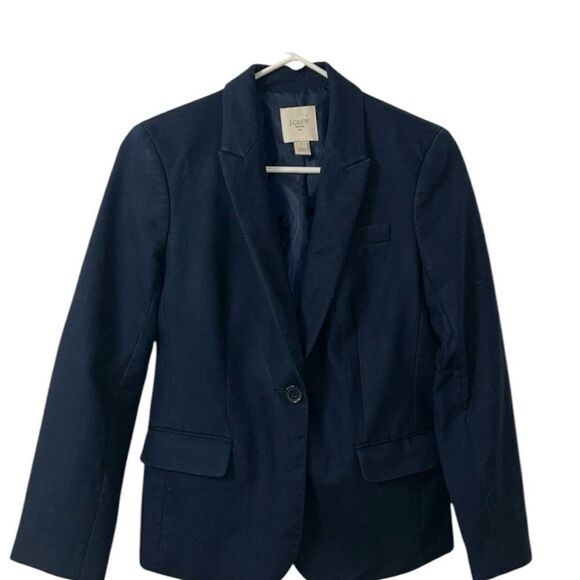 J.Crew Navy Blue Blazer(Size 4) - Picture 2 of 7